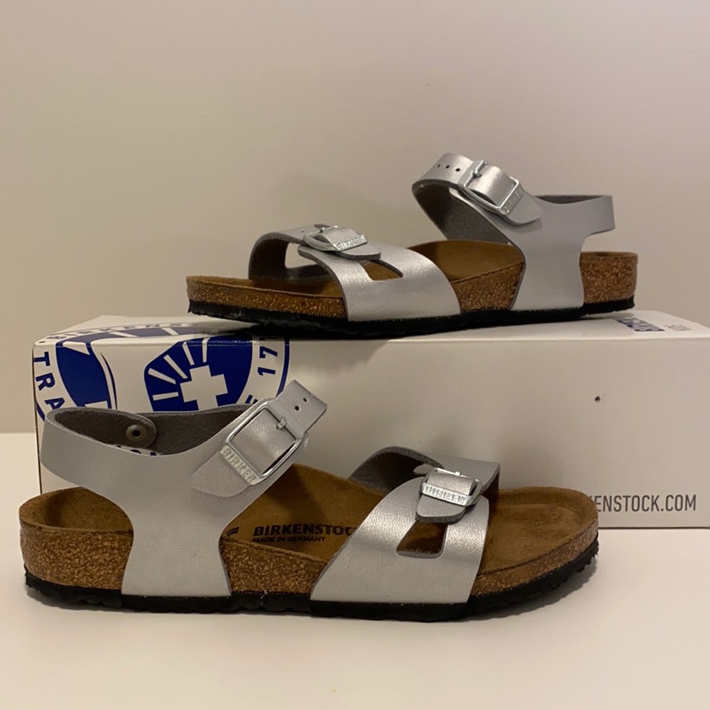 Birkenstock Kids Silver Sandals